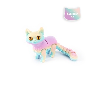 Jouet pour chat imprimé en 3D, décoration de maison amusante avec queue articulée, ornement de chambre, décoration de voiture, décorations de bureau - Product Image 6