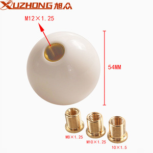 Xuzhong Car Gear <b>Knob</b> White Acrylic 12x1.25mm Threaded Universal <b>Shift</b> <b>Knob</b> For Automotive Interior - Product Image 2