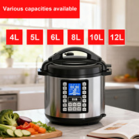 Cuisinière à pression électrique 4L 8 litres 12 litres, multifonctionnelle intelligente numérique, en acier inoxydable, pour une cuisine saine à la maison