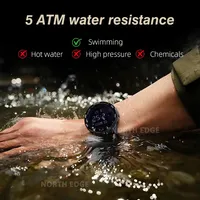 NORTH EDGE TERRAX Jam Tangan Digital Pria Olahraga Luar Ruangan Tahan Air 50M Stopwatch Hitung Mundur Elektronik Montre Pour Homme