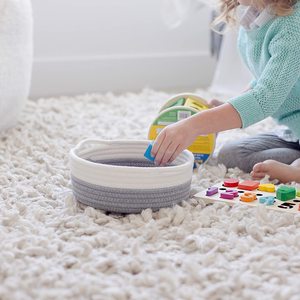 Bijoux en corde de coton 100% naturel, cordon à distance, pour bureau, décoration de maison, peu profondes, paniers ronds tissés, de petite taille - Product Image 6