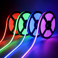 Bande lumineuse LED COB intelligente UL RGB FOB sans points DC24V 12V colorée 630 LED/m 14W/m OEM ODM réglable 10mm