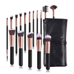 Fyd Professionele Hout Make-Up Tools Foundation Wenkbrauw Borstel Contour Mengen Poeder Make-Up Borstels Met Pu Tas Private Label