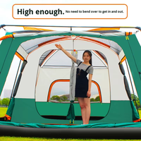 Tente de camping familiale de luxe pour l'extérieur, quatre saisons, Oxford, grand espace, 3-6 personnes, imperméable, protection UV, pliable, double couche