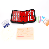 Kit de pratique de suture de modèle de formation médicale de haute qualité kit de suture en silicone avec lames chirurgicales et suture