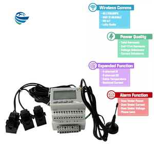 Nhà máy sản xuất 80a-300a Din Rail 3 pha Power <span class=keywords><strong>Meter</strong></span> hỗ trợ wif Lora 4 gam thông tin liên lạc cho các tòa nhà từ xa trực tuyến năng lượng màn hình - Product Image 3