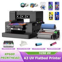 Impresora Digital UV de Cama Plana A3 A4, Máquina de Impresión UV de Cama Plana XP600 para Acrílico, Metal, Cuero y Vidrio