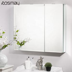 Usine chinoise bon marché avec cadre en aluminium pour hôtel, <span class=keywords><strong>armoire</strong></span> à <span class=keywords><strong>pharmacie</strong></span> encastrée à 2 portes au design élégant - Product Image 3