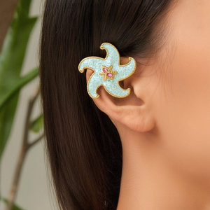 Broche de mode en forme d'étoile de mer en acier inoxydable 316L plaqué or PVD, accessoire de bijouterie durable et résistant - Product Image 3