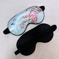 LINA Quatre pièces Printemps Eté Automne Hiver Fleur Masques Pour Les Yeux En Gros Impression Numérique Ombrage Sommeil Imité Soie Colorée