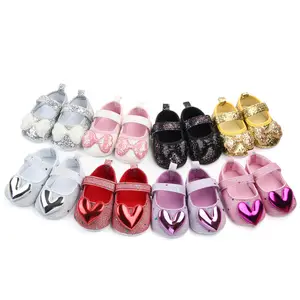 Multicolore lucido ragazze scarpe da bambino sogliola morbida antiscivolo scarpe da bambino stile principessa