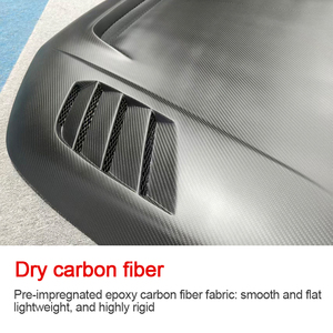 Capó de Fibra de Carbono Seca Negro Mate Personalizado con Ventilación para <span class=keywords><strong>Honda</strong></span> Civic 11ª Gen FL5 Type R, Mejora del Capó del Motor de Fibra de Carbono - Product Image 2