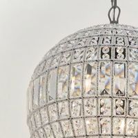 Lustre en cristal français, lampe de salle à manger sphérique rétro, lampe de chambre à coucher design haut de gamme, lampe de chambre principale