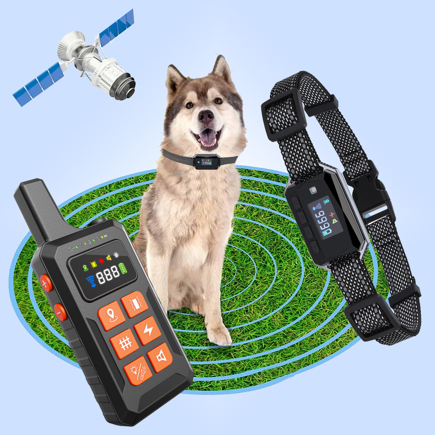 Последний GF02 умный пульт дистанционного управления беспроводной GPS собачий забор тренировочный ошейник с вибрационной статической ударной записью голоса