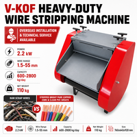 Machine à dénuder les câbles en cuivre électrique de 2,2 kW, dénudeur de fils automatique de 1,5 à 55 mm, machine de recyclage de 600 à 2800 kg/jour
