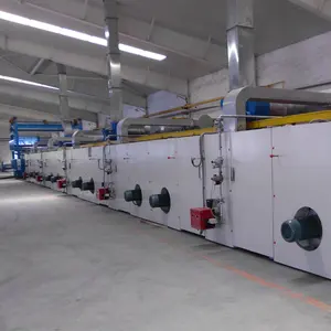 Yüksek kaliteli tekstil bitirme 8 odaları gaz ısı ayarı Stenter makinesi
