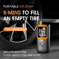 Gonfleur de pneus multifonctionnel de grande taille avec batterie externe, utilisation de lumières d'urgence, compresseur d'air pour voiture avec allume-cigare