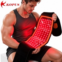 Ceinture chauffante vibrante infrarouge 660nm 850nm avec 102 LED à triple puce, sans fil, pour thérapie par lumière rouge