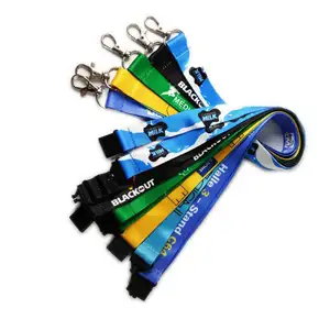 挂绳制造商廉价印刷定制徽标腰带肩带挂绳与塑料卡箍
