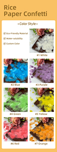 Nicro originale fabbrica 1KG colorato biodegradabile di carta di riso cerchio rettangolo fase decorazione concerto coriandoli solubilità in acqua - Product Image 6