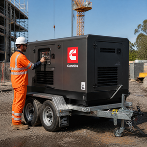 Groupe électrogène Cummins de haute qualité 20 kVA, générateur diesel avec tension nominale de 400 V, vitesse de 1500 tr/min, sortie monophasée AC, à vendre - Product Image 2