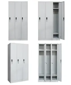 Meubilair Locker 4 Deur Stalen Locker Kleedkamer Metalen Opslag Kleding Staal Moderne Garderobe Kast