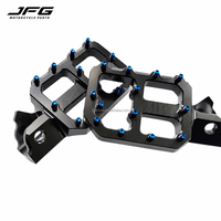 Repose-pieds en alliage d'aluminium JFG pour moto, larges et antidérapants, bleu brûlé, pour Surron Light Bee Dirt Bike