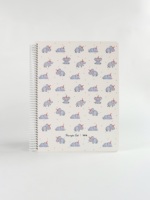 Carnet à spirales personnalisé avec un adorable éléphant bébé, format A4, 100 feuilles, couverture en papier PU, couverture rigide, cadeau, laminage UV, impression numérique, OEM