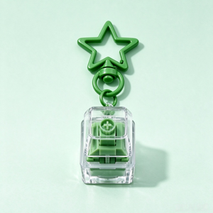 Nuevo Diseño Transparente Silencioso Tecla Mecánica de Juguete Antiestrés Miniatura con Broche de Estrella, Accesorio para Llavero y Colgante de Bolso, Regalo - Product Image 2