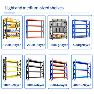Étagères en acier robustes, durables, pliables, réglables, empilables, à 4 niveaux, pour garage, entrepôt, installation sans boulons - Product Image 3
