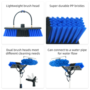 Sistema de Limpieza Telescópico Multiusos de Largo Alcance, con Cepillo para Limpieza de Paneles Solares y <span class=keywords><strong>Limpiacristales</strong></span> - Product Image 2