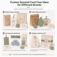 Cartes parfumées personnalisées de luxe pour les marques de parfums de beauté, emballage cadeau de parfum avec logo, désodorisant en papier suspendu
