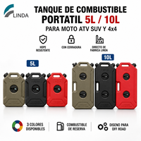 LINDA Taşınabilir Yakıt Deposu 5L 10L Benzin Bidonu HDPE Jerrycan Arazi Motosiklet ATV SUV 4x4
