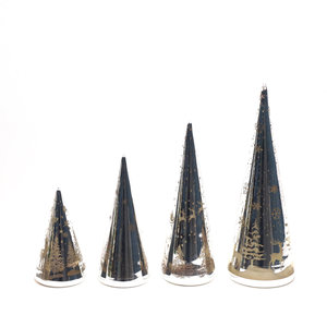 <span class=keywords><strong>Crismas</strong></span> cây thủy tinh màu xanh lá cây Cây giáng sinh với đèn tuyết rõ ràng kính trang trí - Product Image 3