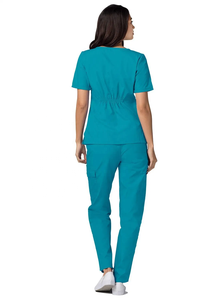 2024 gran oferta antiarrugas lavable tela suave enfermera Scrub Hospital personalizado Scrubs mujeres médico enfermería conjunto - Product Image 6