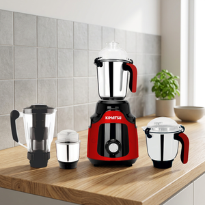 Robot culinaire électrique multifonction Kimatsu en acier inoxydable avec bol mélangeur, 100 vitesses, poignées robustes, 550W, contrôlable par application - Product Image 2