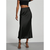 Robe midi en satin à taille empire pour femme, style sportif européen et américain, coupe ajustée, jupe queue de poisson, toutes saisons, ODM OEM