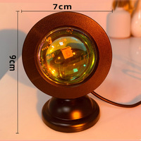 Lampe Projecteur de Coucher de Soleil Arc-en-Ciel LED RGB de Nuit USB Haute Qualité, Style Moderne, Corps PC Noir, Télécommande, Lumières Maison Intelligente