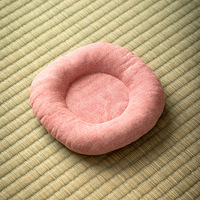 Sous-plat rond matelassé en coton écologique, couleur unie, style minimaliste moderne, pour table de salle à manger