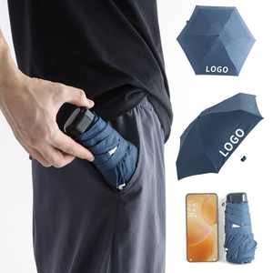 Mini <span class=keywords><strong>parapluie</strong></span> de poche portable à cinq plis pour hommes Art de poche de <span class=keywords><strong>parapluie</strong></span> portable adapté aux voyages d'été - Product Image 1