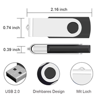 Flash Drive USB 2.0 Portabel - Desain Putar Logam Promosi yang Dapat Digunakan Kembali dengan Garansi 1 Tahun Solusi Penyimpanan Grosir
