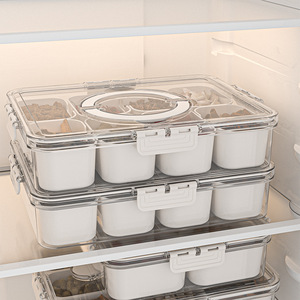 <b>Kitchen</b> Spice <b>Storage</b> Box Divided <b>Container</b> With Lid Food Grade Plastic For Seasonings And Herbs - Product Image 2