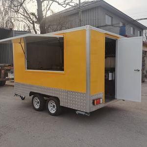 مقطورة طعام شاحنة شواء متنقلة-للبيع شاحنة بار للقهوة في الشارع عربة هوت دوج تنازل - Product Image 1