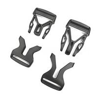 Boucles de ceinture en plastique noir légères à dégagement rapide, clips pour sacs à dos, sangles de bagages, fermoirs à dégagement latéral
