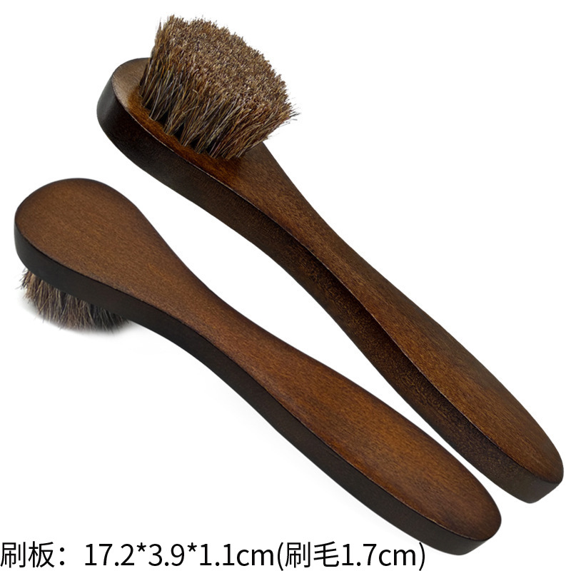 Long-handled horsehair maple brush antique bronze color a-115