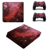 Autocollants de protection personnalisés pour consoles de jeux PS4 Slim, en PVC, skins colorés