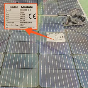 Top Quality Glass Solar Panel 700W Bipv Transparent Customizable Bipv Dual Glass Solar Panel