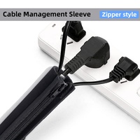 4Pcs 20 Inch Black Nylon Cable Ties Flexible Cord Organizer System Cable Management Sleeve Wrap Cover Stand Wire Hider System