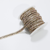 Applique de garniture de couture en diamant Chaînes de strass en cristal élégantes pour décoration de vêtements et de chaussures Décoration de robe à coudre
