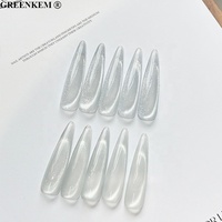 Porcelaine Blanc Oeil de Chat Ultra Fine Gel pour Ongles Perle de Verre Translucide Cristal Argent Flash UV LED Marque Privée Vernis à Ongles Gel